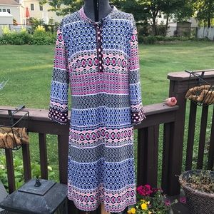 Laundry vibrantly colored patterned dress